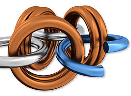 Linked jump rings